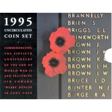 AUSTRALIA 1995 . ERROR MINT SET . 5 CENT INCORRECT WAY